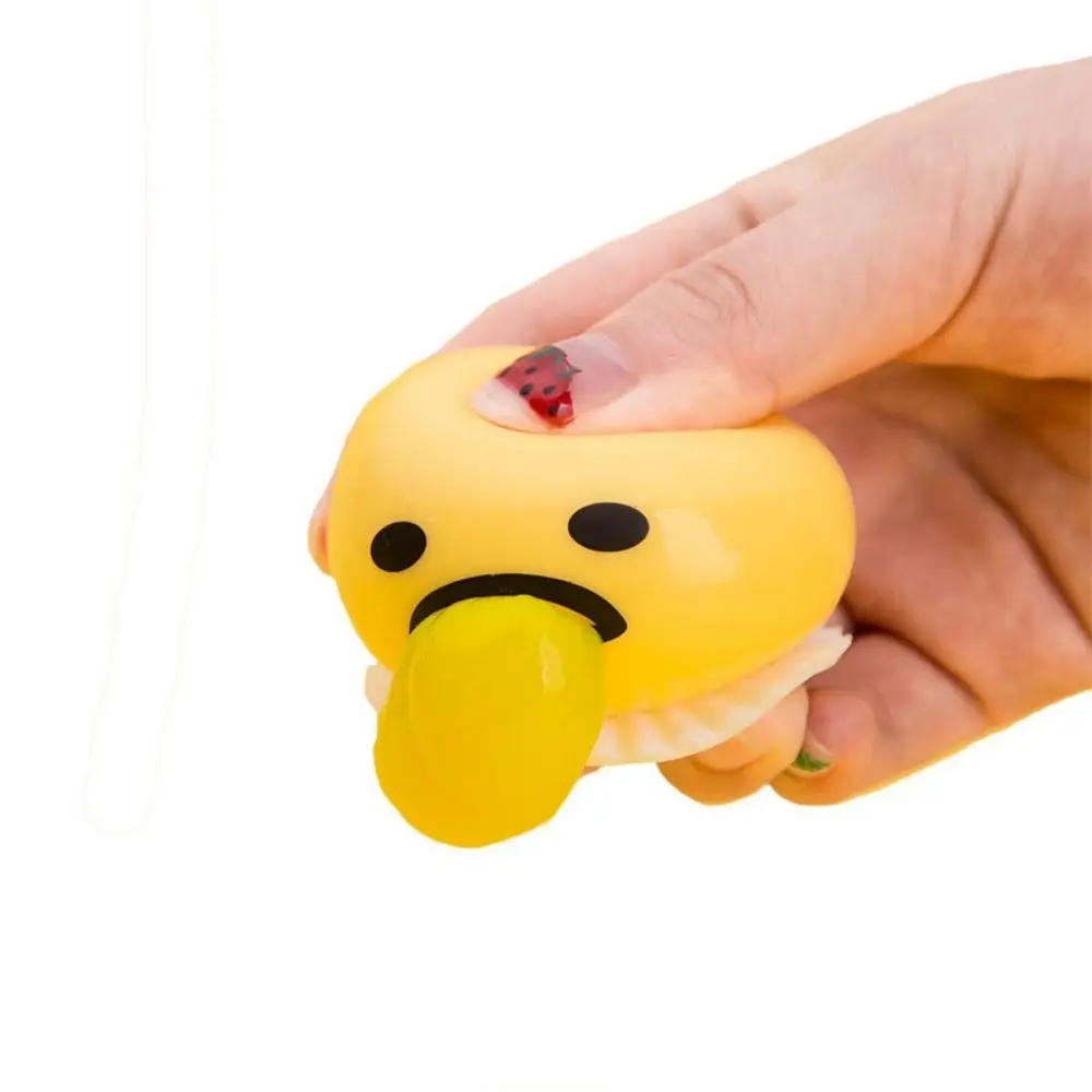 Fluid Vomiting Egg Yolk Pinch Toys Puking Tricky Vomiting Egg Yolk Squeezing Toy Funny Non Stick