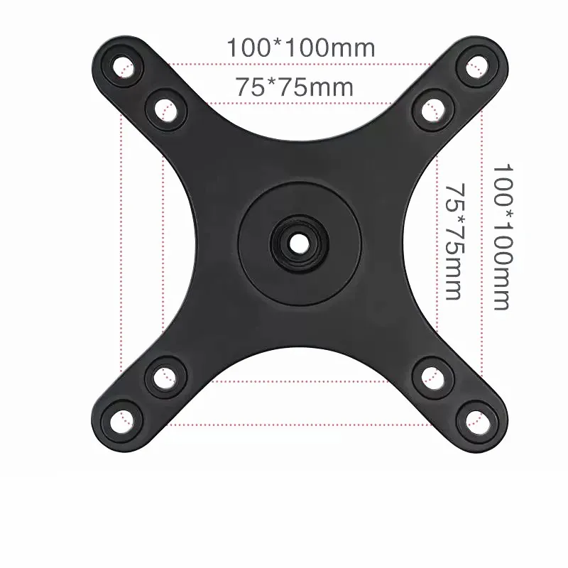 Tragbare Monitor-Montagehalterungsplatte VESA mit 1-Zoll-Kugel auf 100 x 100 mm 75 x 75 mm Basis-Set, Wandhalterung