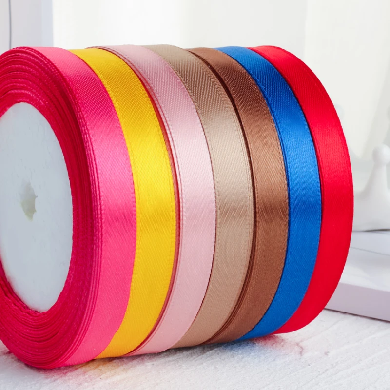 22meter/roll 10mm wide Satin ribbon Wedding Invitation Card Party Decoration Scrapbooking Wrap Supplie Christmas Gift Decoration