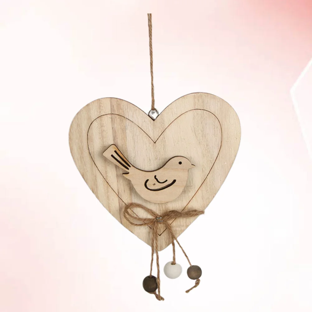 

Wooden Heart Shape Hanging Pendants L Size Love Heart Animal Decor For Wedding Party Home Tree Decoration Crafts