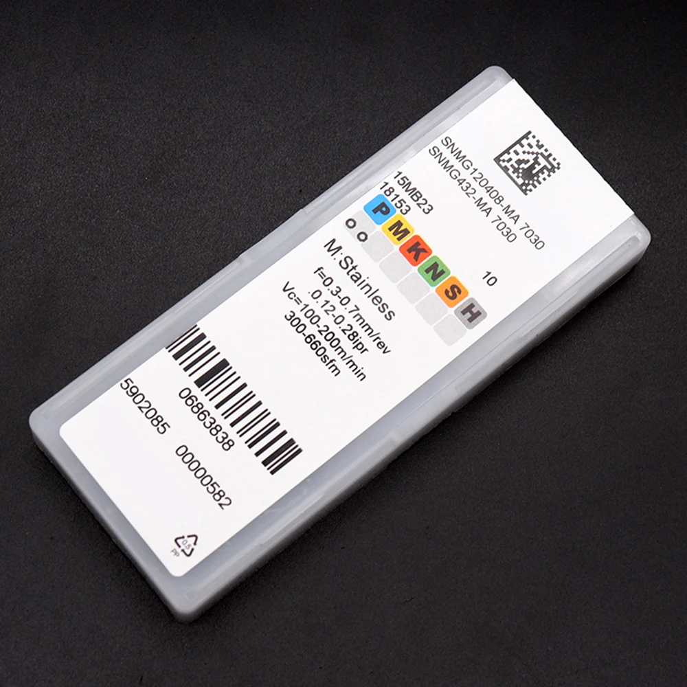 Inserto in metallo duro SNMG120408 MA 7030 utensile per tornitura esterna in metallo tornio CNC SNMG 120408 per utensili in acciaio inossidabile