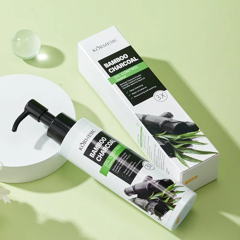 كورميسيك الخيزران الفحم العميق السموم منظف للوجه التقشير ترطيب السيطرة على النفط التطهير غسل الوجه رغوة العناية بالبشرة