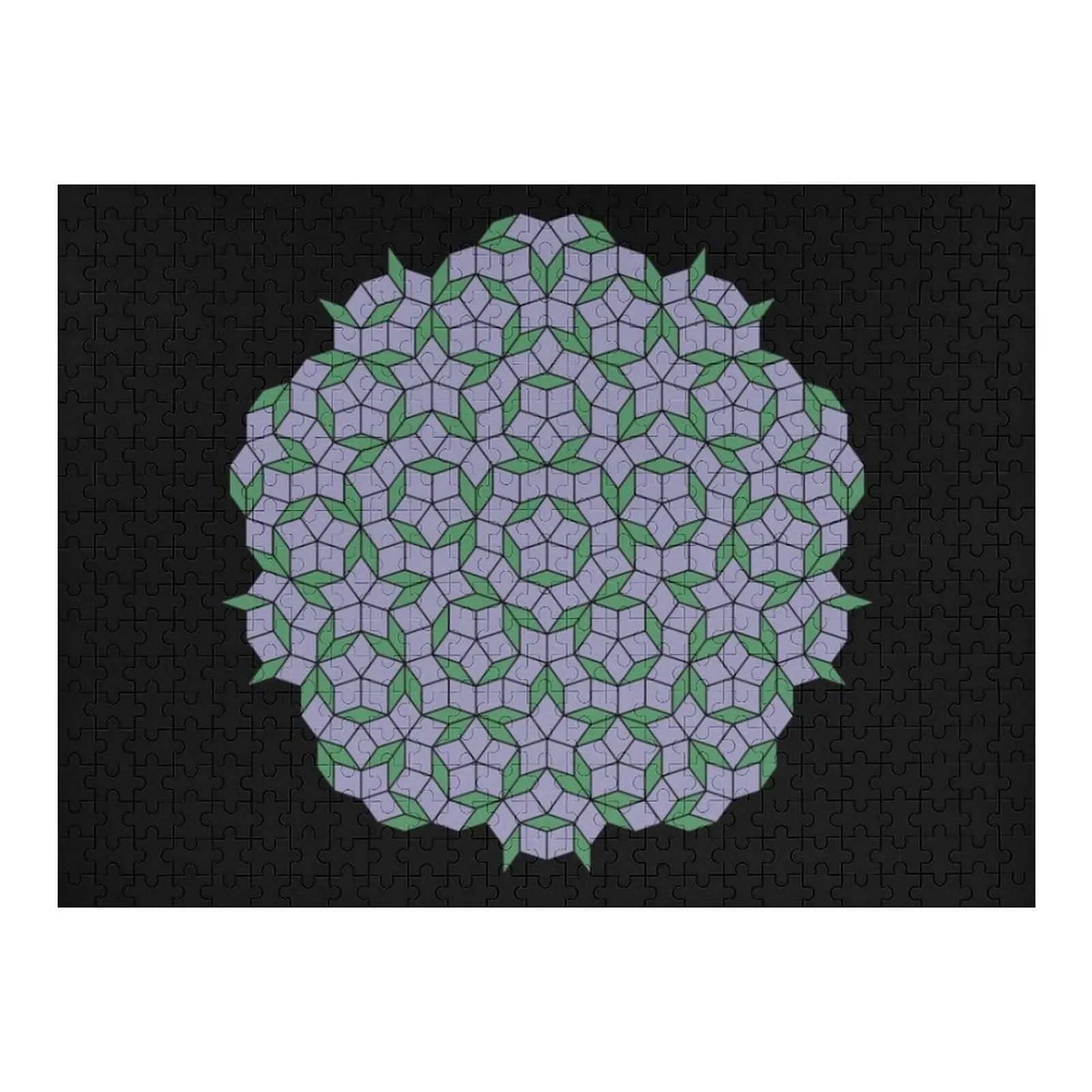 

Aperiodic tiling - Purple and green Jigsaw Puzzle Customs With Photo Custom Child Puzzle