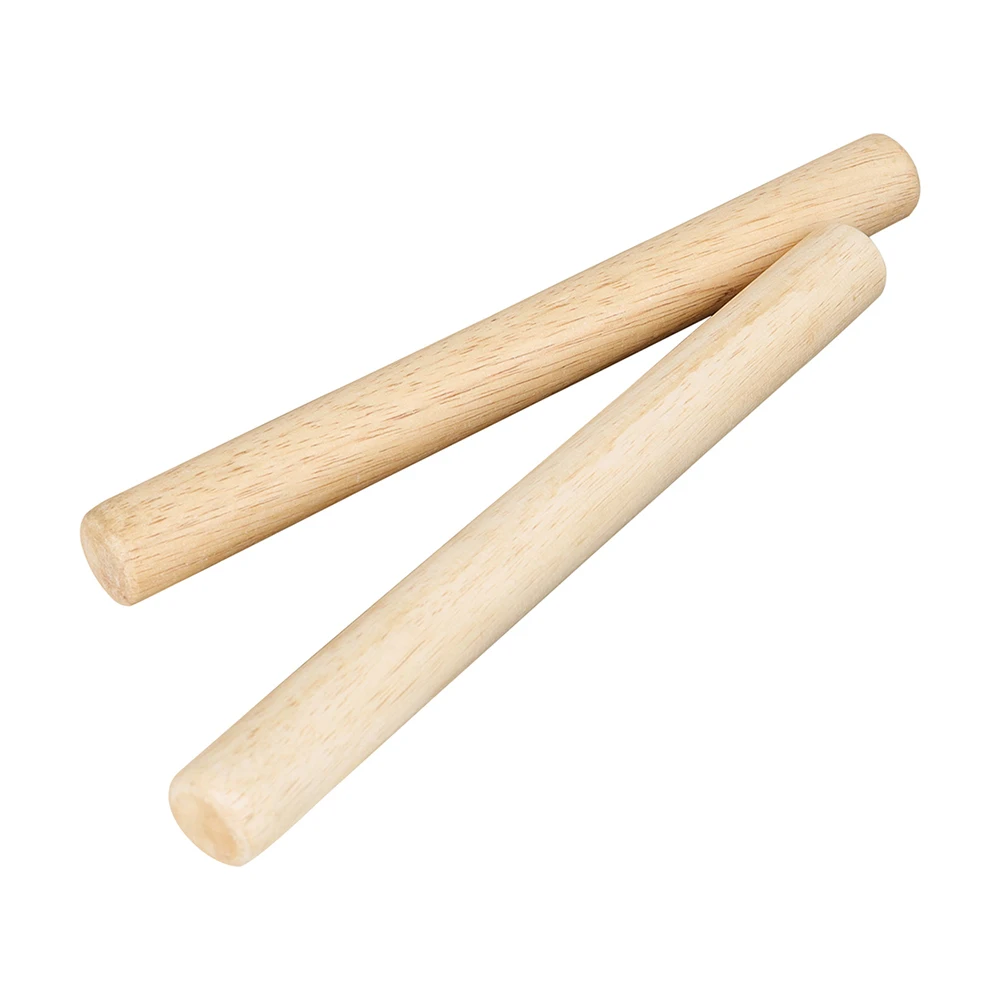 1 Pair of Wooden Rhythm Sticks Percussion Sticks Orff Percussion Accessories Solid& Durable Lightweight Drum Sticks