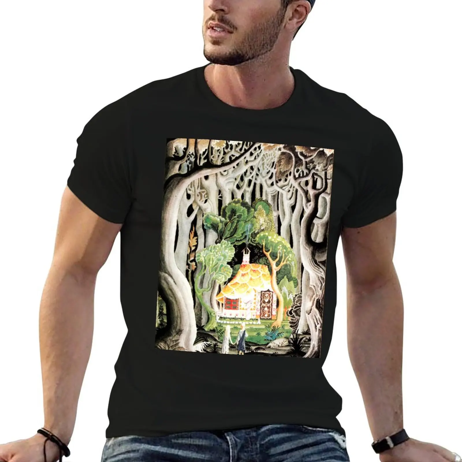 Camiseta Hansel y Gretel-Kay Nielsen, camiseta divertida de algodón para hombre, camisetas de diseñador para hombre