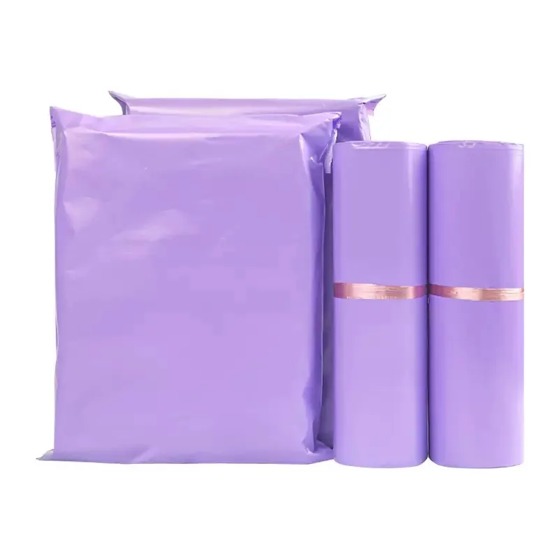 

50Pcs/Package Light Purple Envelope Storage Bag PE Plastic Courier Shipping Bag Waterproof Self Adhesive Seal Pouch Mailing Bags