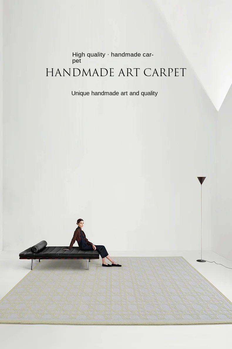 

Handmade Mercerized Modern Minimalist Living Room High-End Stereo Bedroom Bedside Carpet