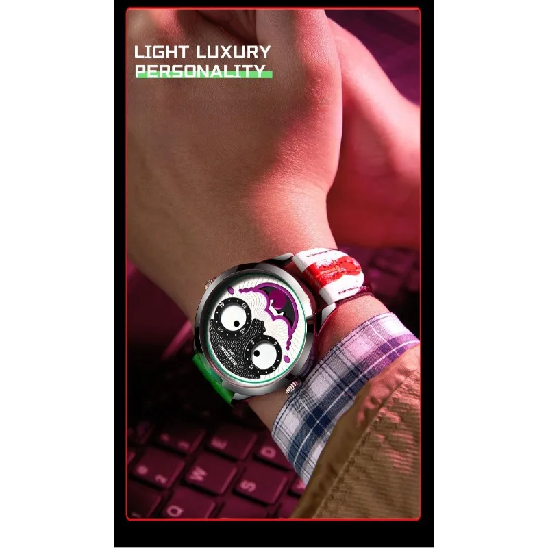 Clown Fashionable and Personalized Waterproof Men's Watch Quartz Watch