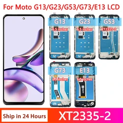AAA Quality For Motorola Moto G13 G23 G53 G73 E13 LCD Display With Frame Touch Screen Digitizer Replacement Repair Parts