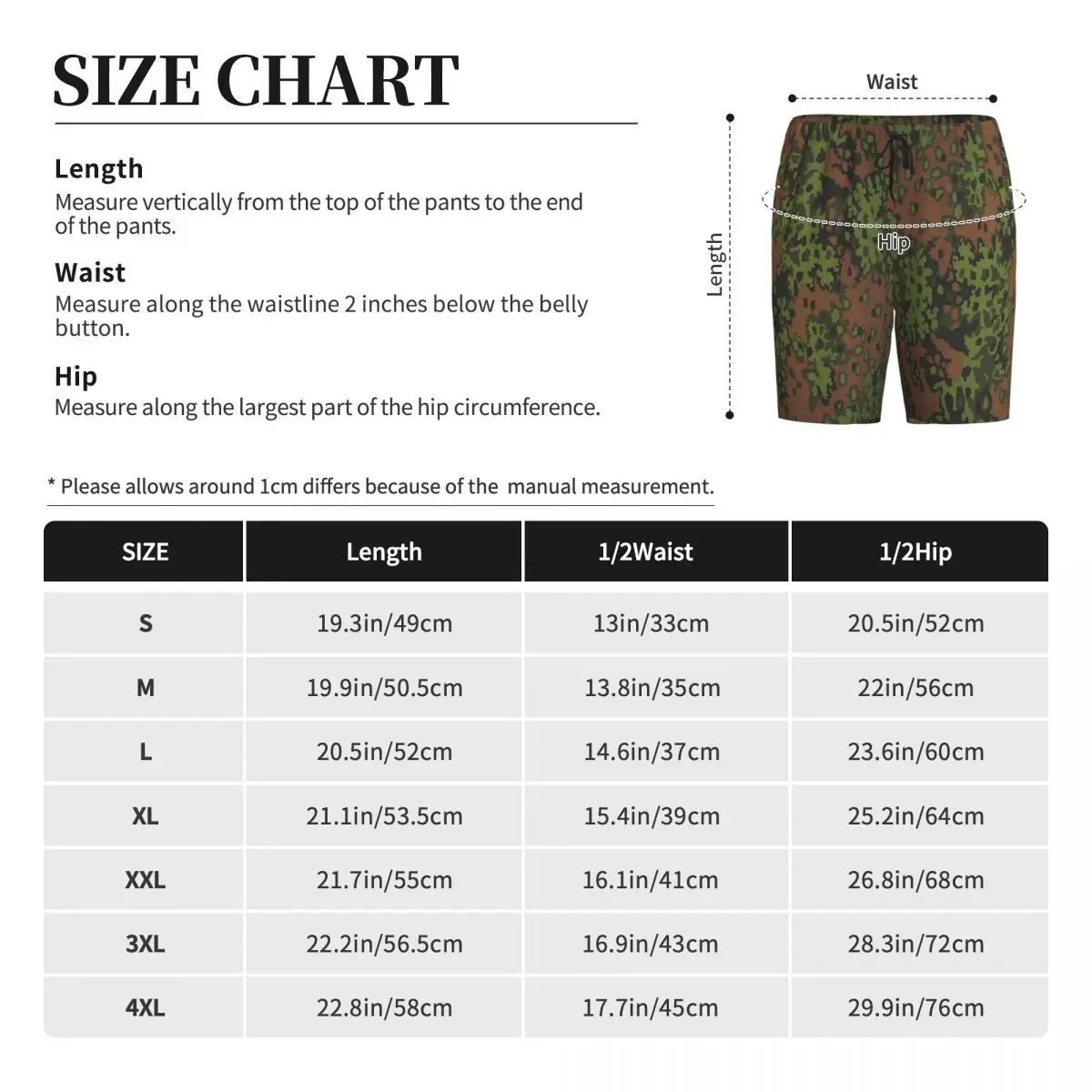 Splintertarn German WW2 Camouflage Army Military Camo Shorts Sleeping Pants Men Pajama Pants Lounge Sleep Sleepwear Bottoms view 6