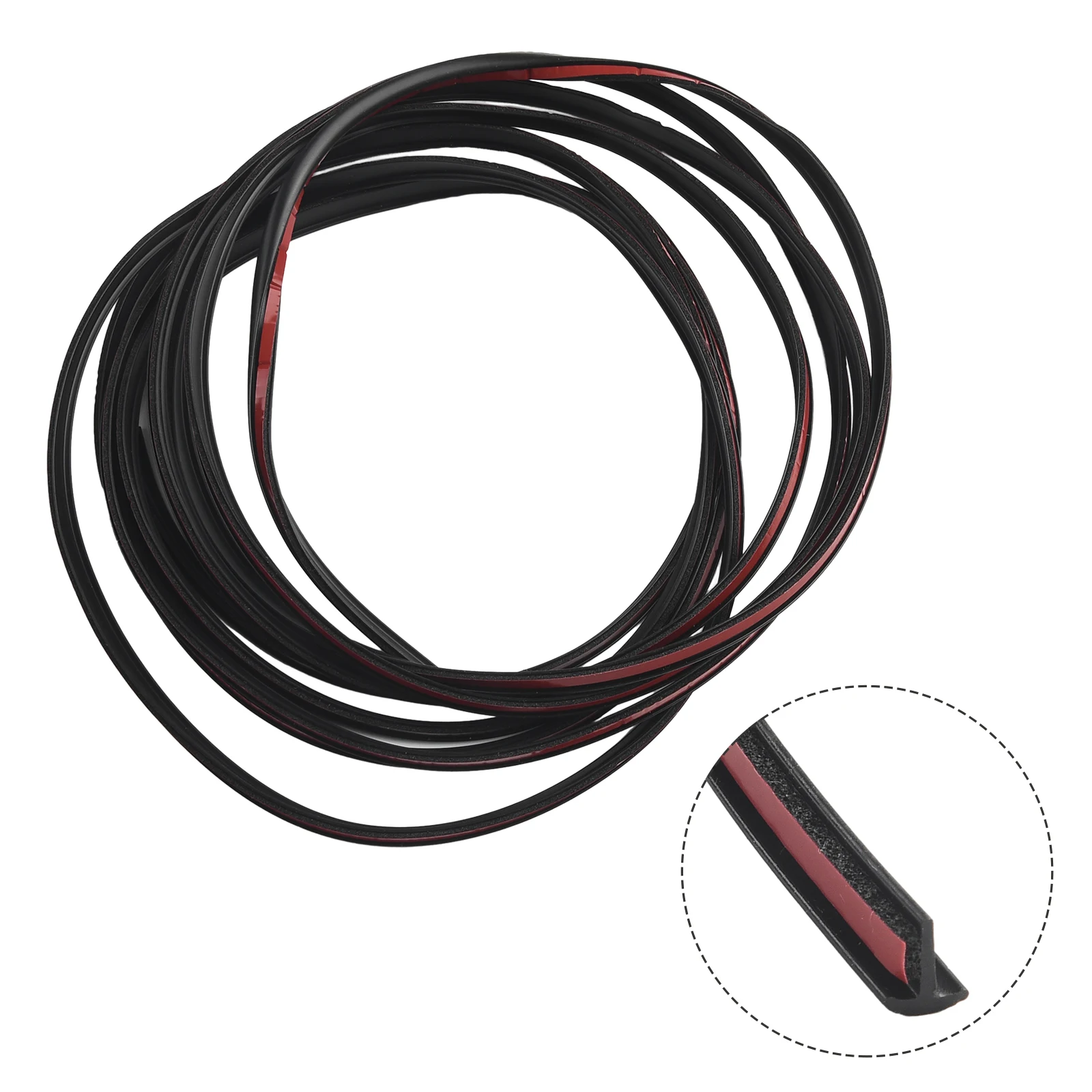 4M T-Shape Rubber Car Door Seal Strip Hood Trunk Edge Weatherstrip Moulding Trim EPDM Rubber With Double-Sided Adhesive Tape