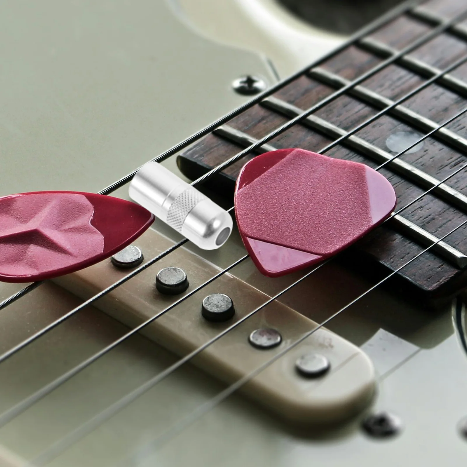 

2 Pcs Accessories Guitar Pickups Endpin Jack Cover Tail Silver Housing Replacement
