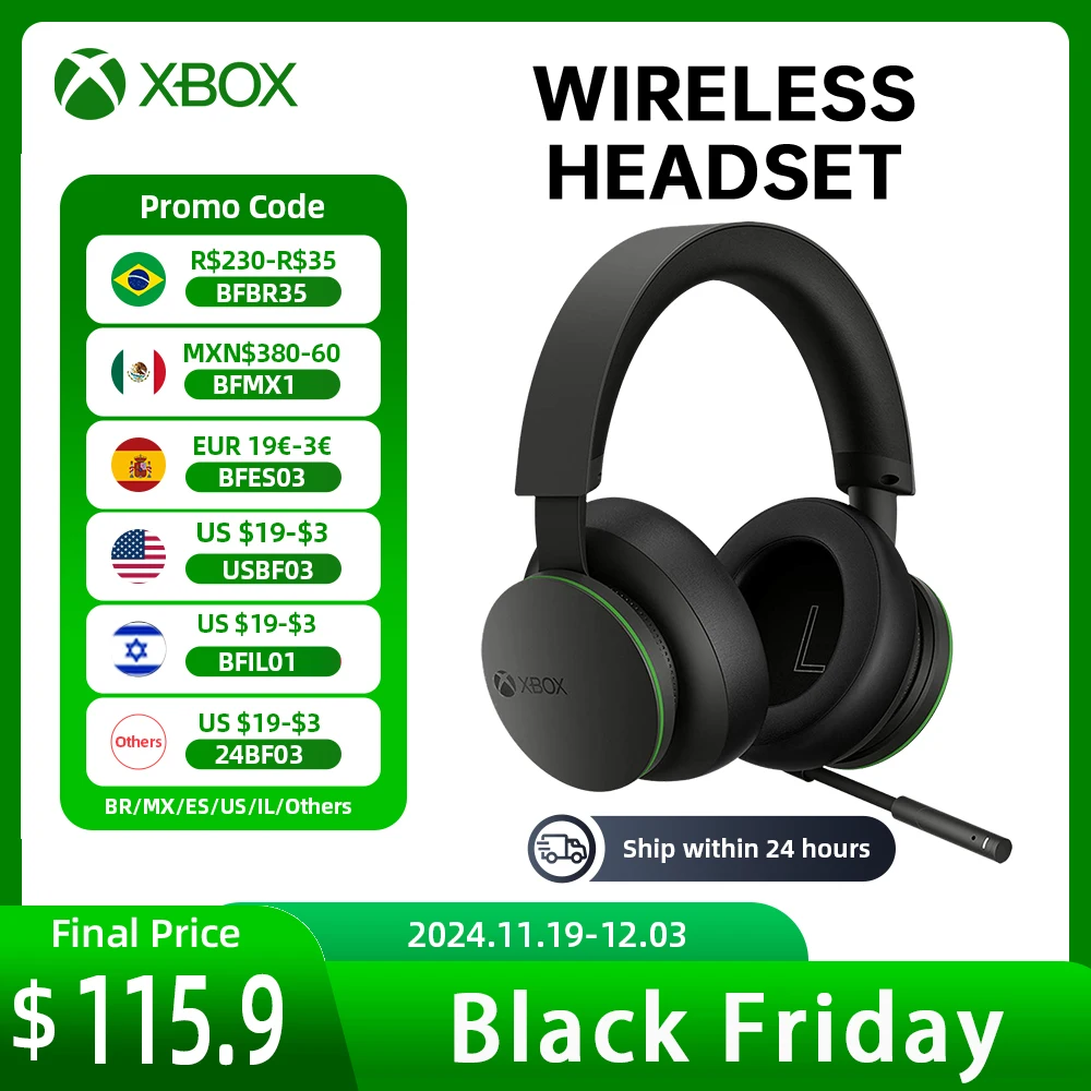 100% Orginal Microsoft Xbox Stereo Wireless Headset – Starfield Limited Edition Xbox Series X S, Xbox One and Windows 10 Devices