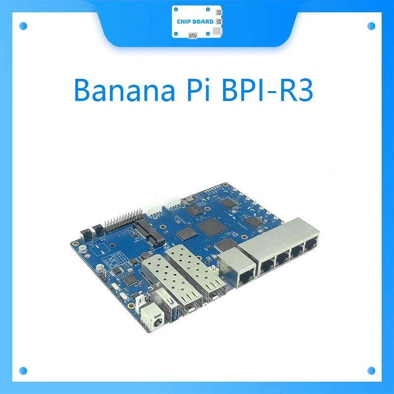 Banana Pi BPI R3 BPI-R3 board with MediaTek MT7986(Filogic 830),support Wi-Fi 6/6E,2.5GbE SFP