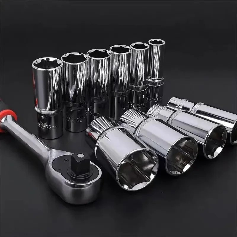 Deli 1 Pcs 1/2'' Inch Drive Hexagon Socket Wrench Bolt Remove Hand Tool Multifunction Car Auto Repair Tools Ratchet Allen Head
