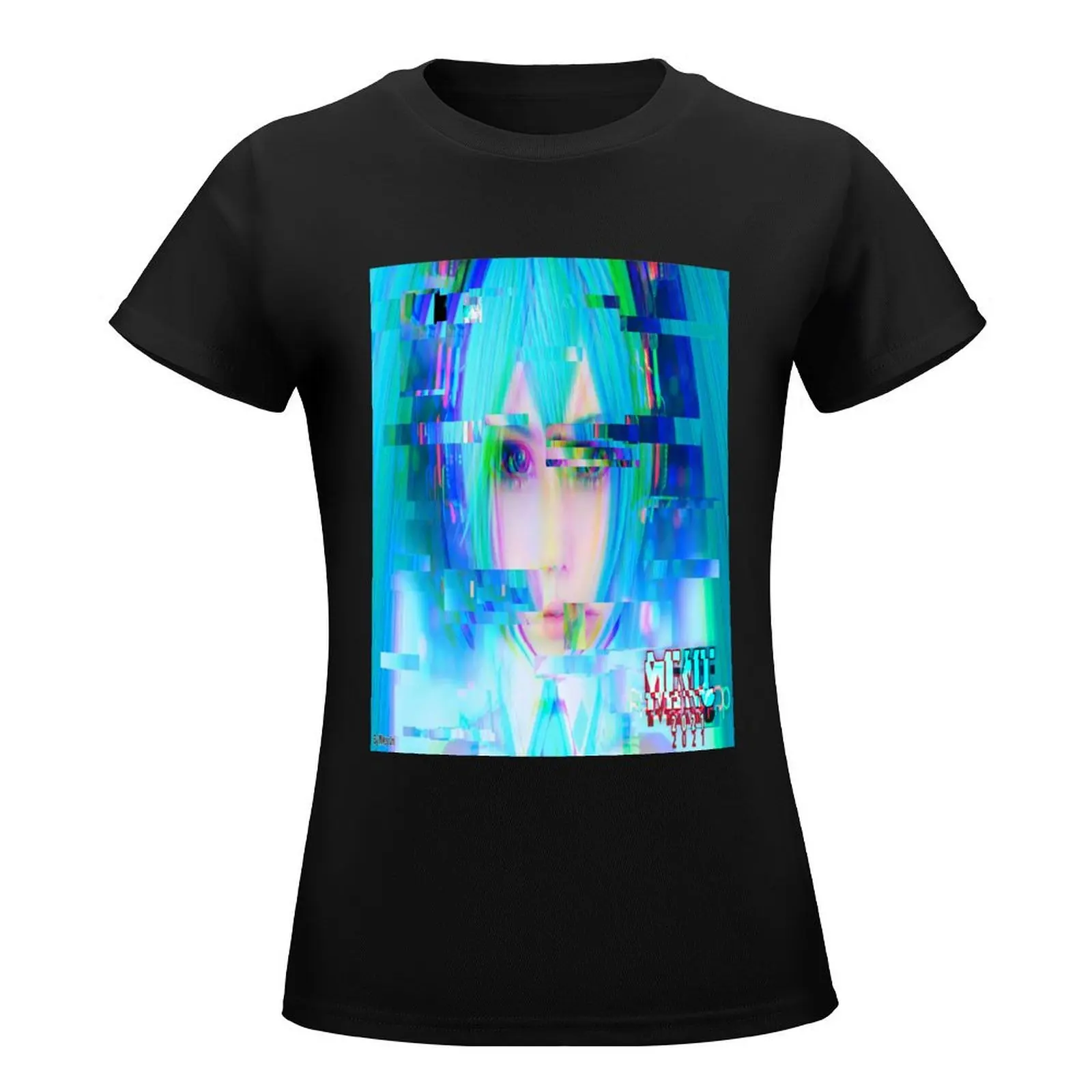 Vaporware Miku T-Shirt aesthetic clothes graphics white t shirts for Women