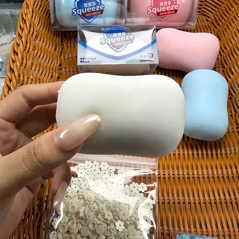 Crunchy Soap Ball Squishy Stress Ball Fidget Toy Crunchy Squishies Squeeze Toy ASMR Anti Stress Release Hand Relax Gift Toys