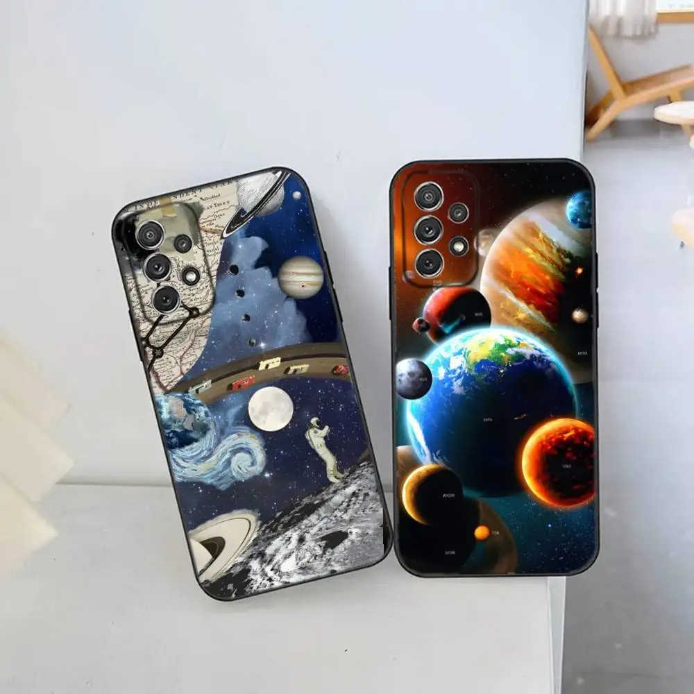 

Space Planet Stars Moon Phone Case For Samsung S25,S24 Ultra,S20,S30 plus,S22 plus,S23,S30 ultra 5G Silicone Cover