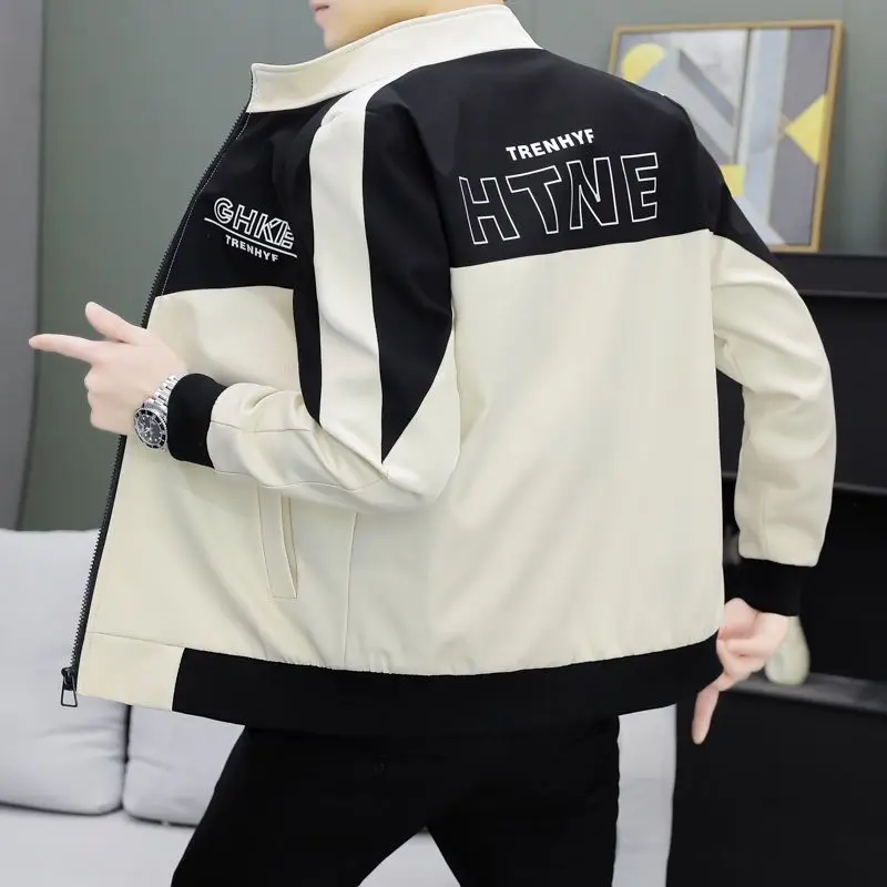 

Мужская тонкая повседневная одежда Jaet, весна-осень, воротник-стойка, рабочий бейсбол, orm, модная молодежная верхняя одежда, подходит-стойка Long Sve