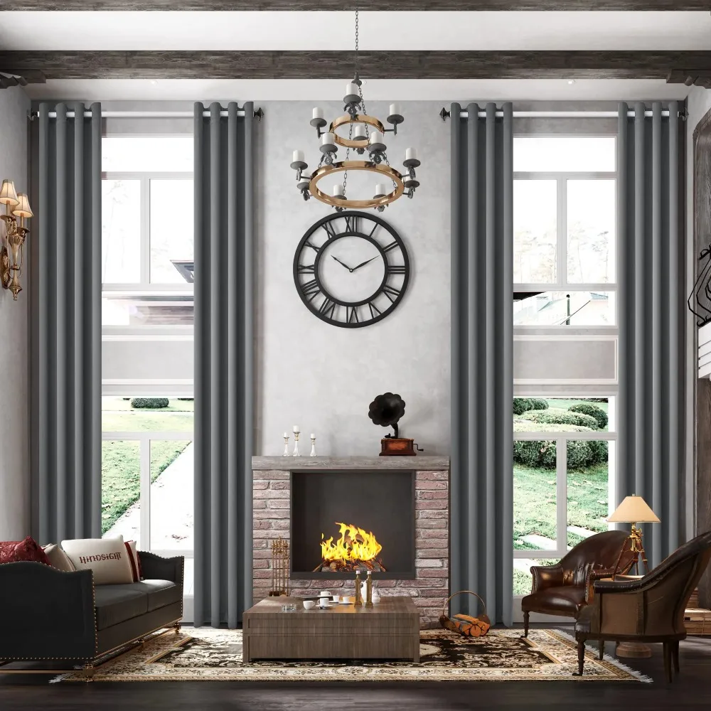 450cm Height Custom Made Extra Long 75%-85% Blackout Curtains Living Room Curtains Bedroom 400CM High Ceiling Curtain Customize