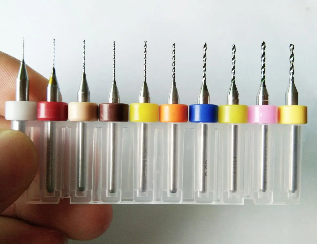 10 قطعة 0.3 مللي متر-1.2 مللي متر PCB مجموعة لقمة مثقاب مثقاب صغير بت 1/8 "عرقوب للطباعة لوحة دوائر كهربائية العنبر حجر دريمل مجوهرات لكمة النقش