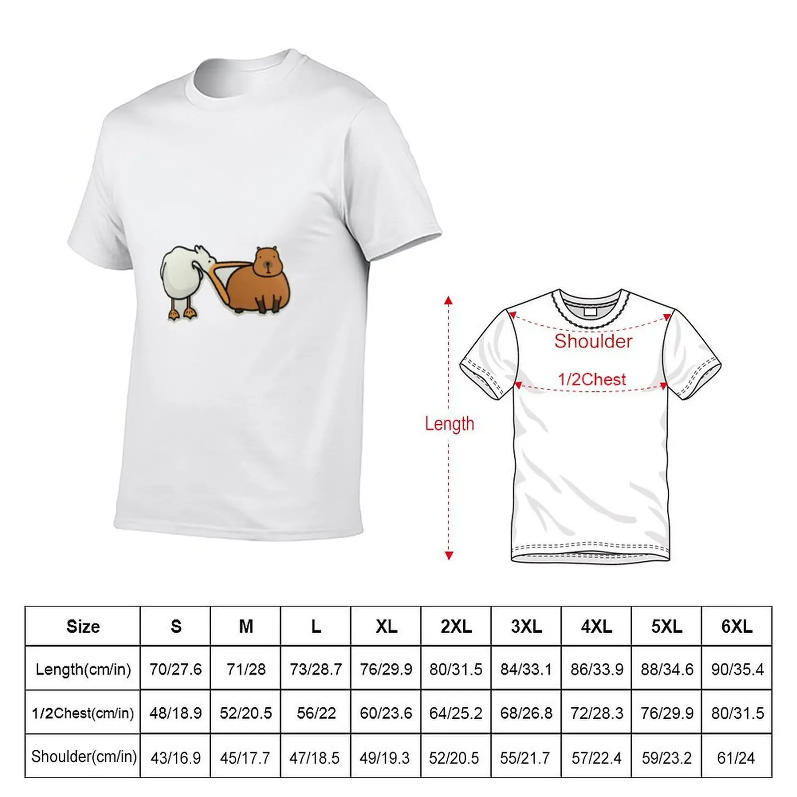 Pelican Bites Capybara T-Shirt shirts graphic tee shirts graphic shirts graphic tee men