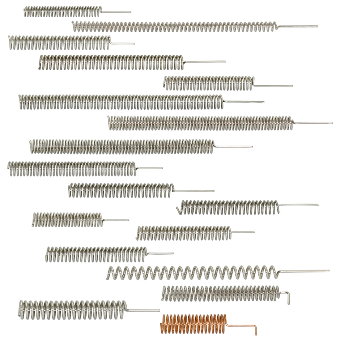 10pcs 315/433/450/470/230/270/300MHz Built-in Antenna Nickel Plated Spring Aerial NEW