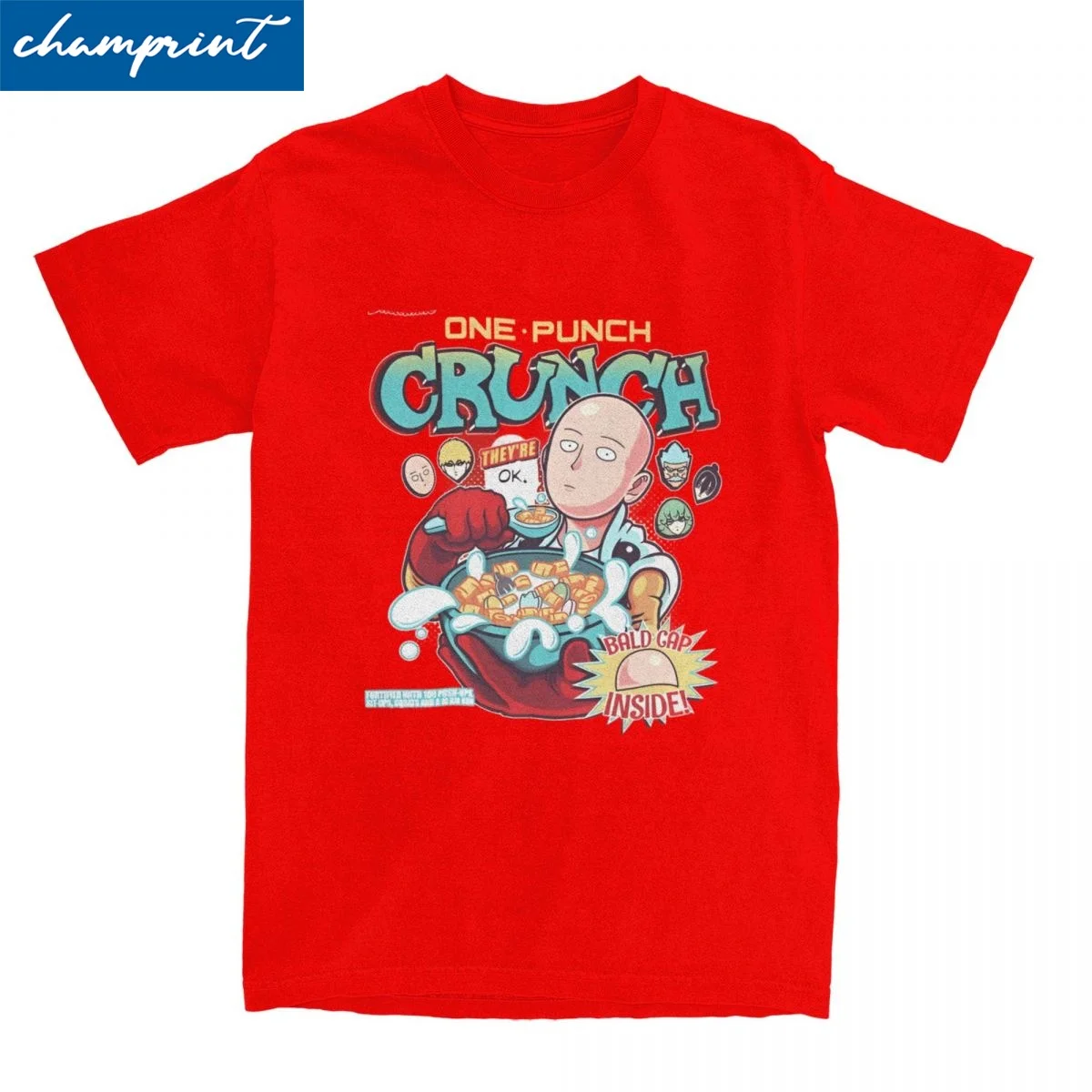 

One Punch Man T Shirt For Men Women 100%Cotton Tops Funny Anime Round Neck Short Sleeve