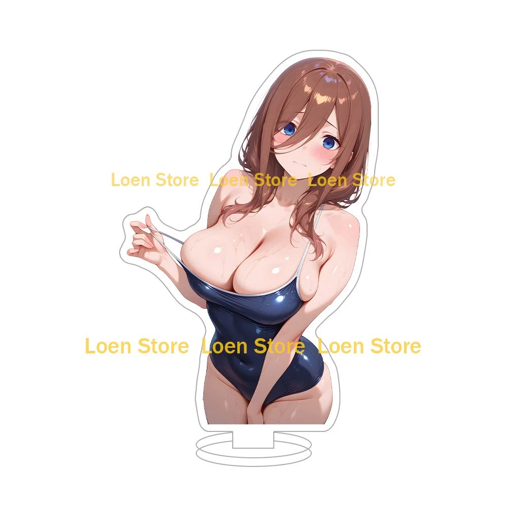 شخصية أنيمي تلميذة موحدة مثير الملابس الداخلية بيكيني لطيف Kawaii فتاة كبيرة الحمار كبير الثدي الاكريليك حامل مكتب هدية مزخرفة #6
