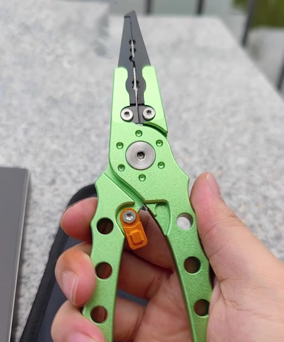 

Aluminum Alloy Fishing Pliers Saltwater Fishing Multitool Hook Remover Line Cutting and Split Ring Hand Tools
