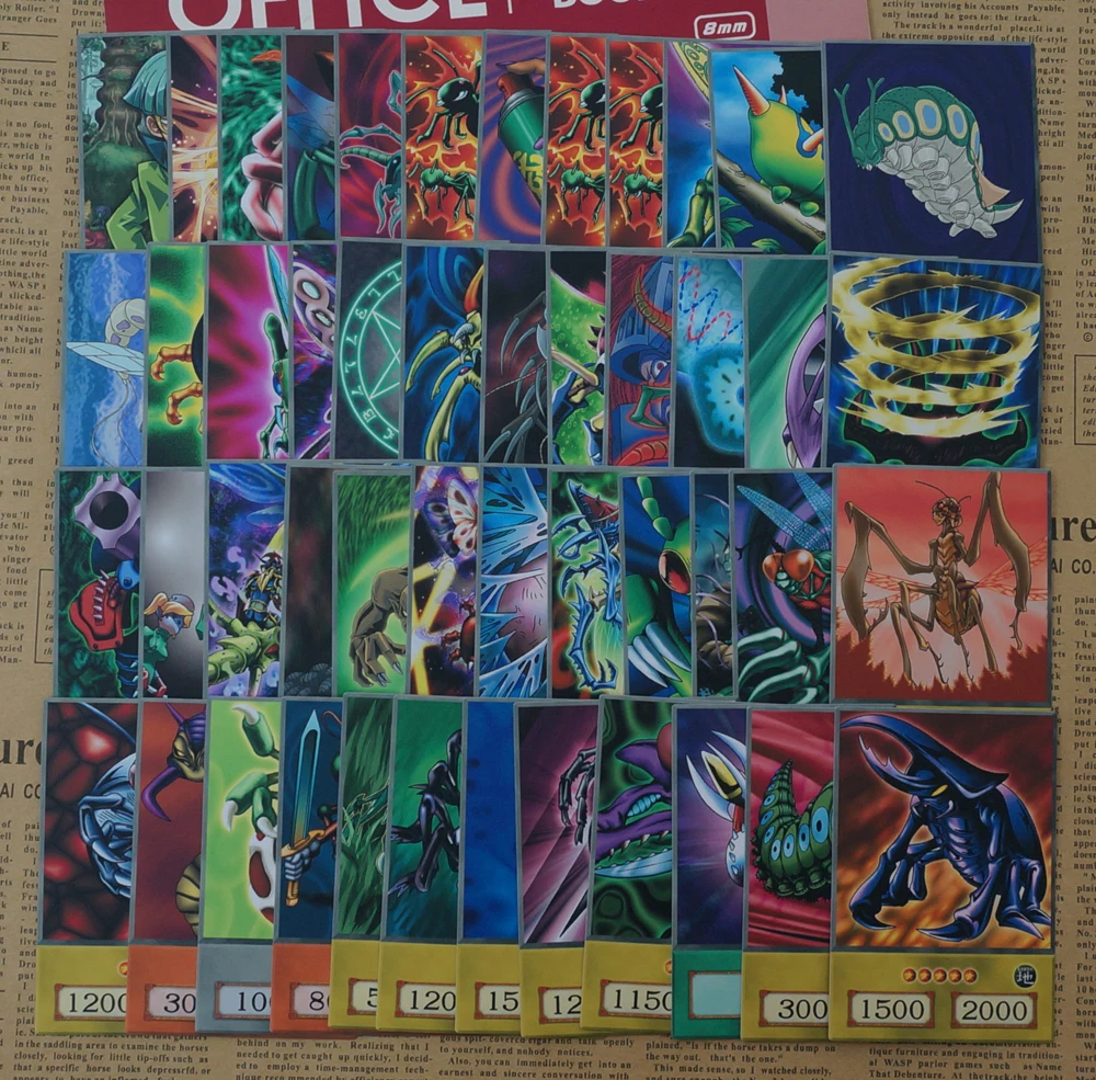 48pcs/set Weevil Underwood Anime Style Deck Yugioh DM Classic Villain Insector Haga Great Moth Insect Theme Cards YGO Orica