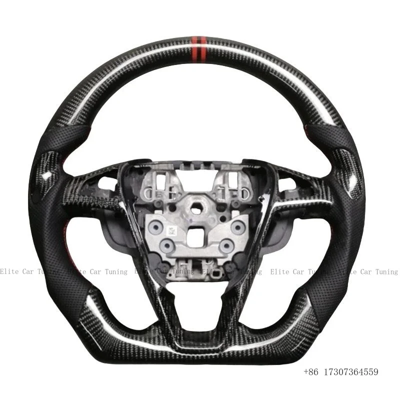 

New Products Carbon Fiber Perforated Leather LED Grip Wheel for Ford Mustang Car Steering Wheel