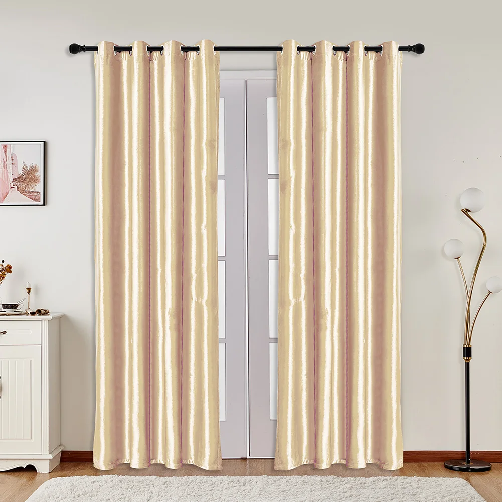 NAPEARL Blackout Curtain Golden Blackcloth Ground Decor for Party Birthday Home Decor 1PC