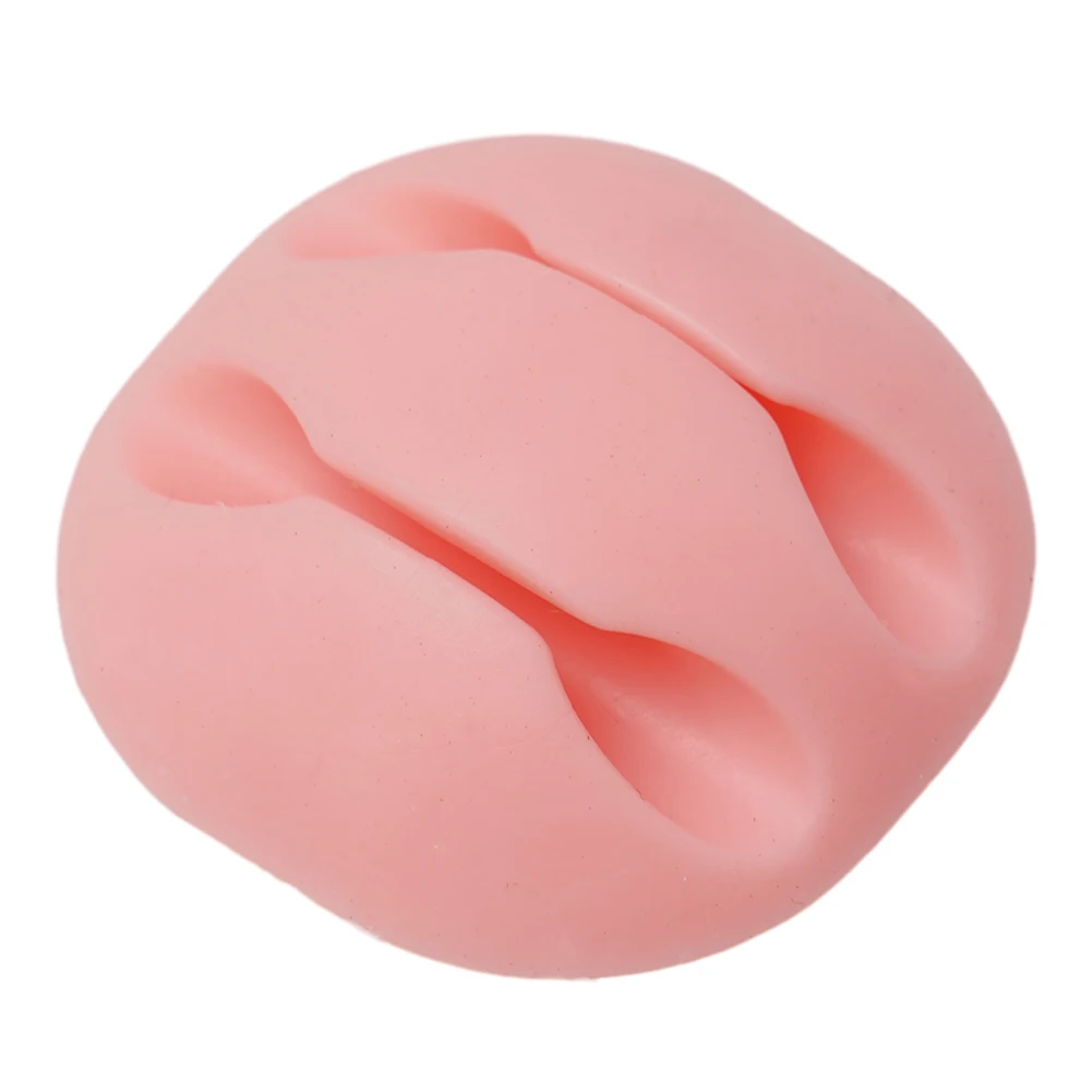 Clip per cavi Clip per cavi 3,5 * 3,5 cm 6 pezzi Custodia in gomma morbida Fermo per cavi a due fori Desktop per ganci da 6 mm per uso domestico