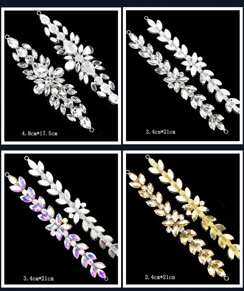 5 Stück Strass-Dekoration Glasdiamanten für Taschen, Hüte, Kleidung, DIY-Bastelarbeiten, Hochzeitskleider, Strass-Geschenke und Dekoration – Detail 3