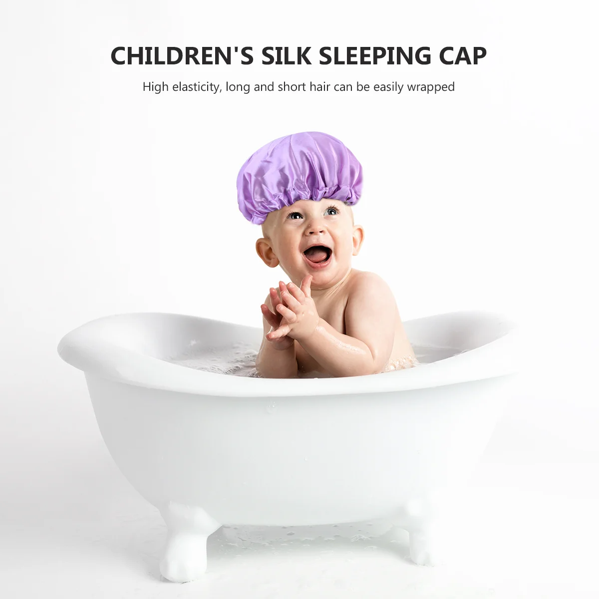 

3Pcs Kids Elastic Satin Sleeping Hats Adjustable Lightweight Breathable Hair Protector for Children Kids Sleeping Hat