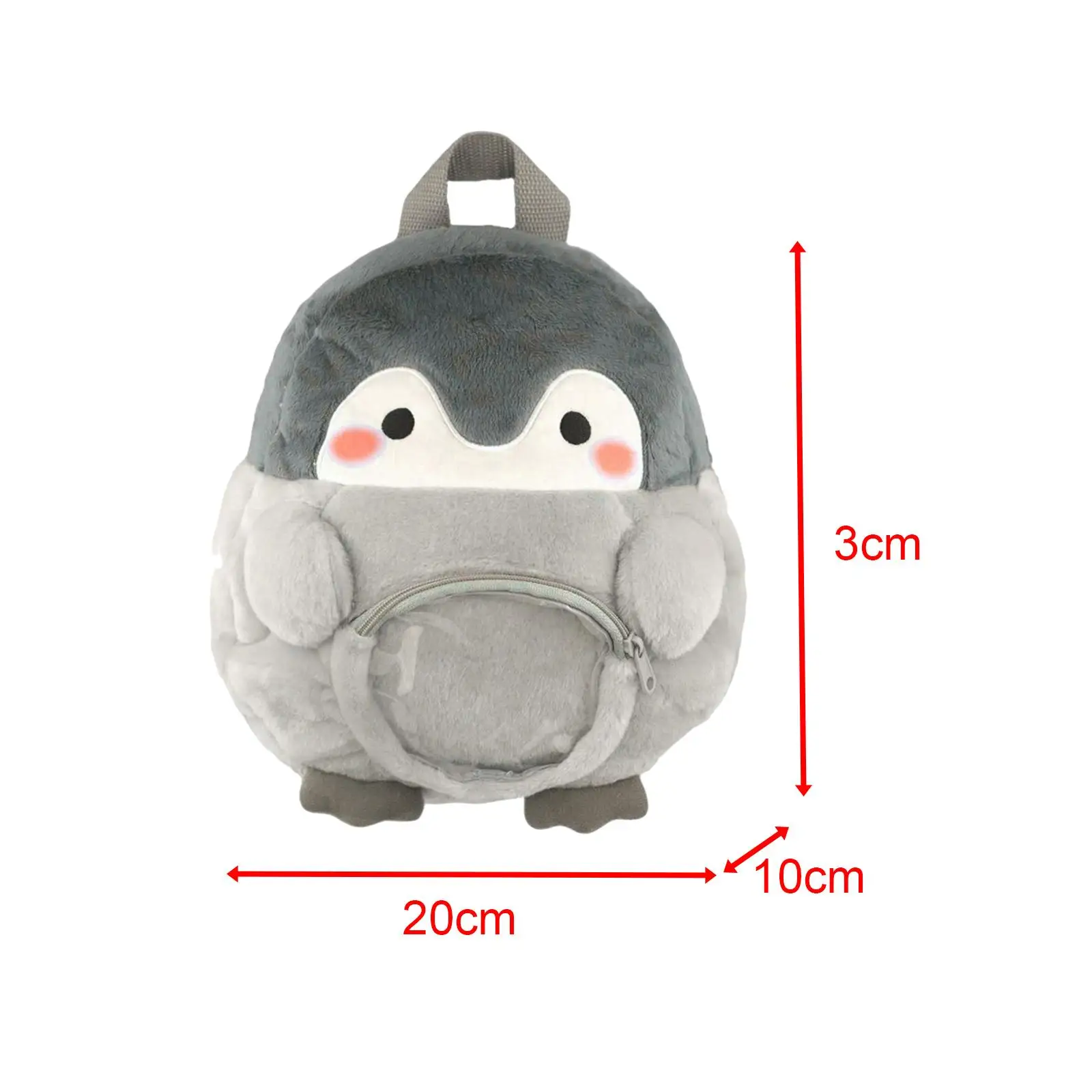 Mochila pinguim leve para adultos, bolsa de pelúcia macia, meninos e meninas, homens e mulheres