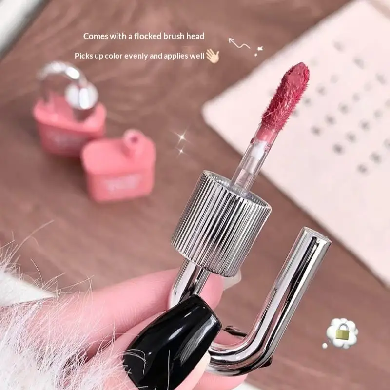 립글로스 게게베어 3g 락킹 하트 스위트 워터글로스 립글로스-선명한 색상, 쉽게 바르고 지속력이 없는 보습 효과