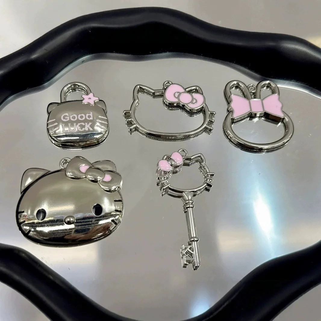 Miniso لطيف الأزياء الكرتون DIY مجوهرات اكسسوارات سلسلة سبيكة قلادة على ظهره المفاتيح قلادة الاكسسوارات المواد