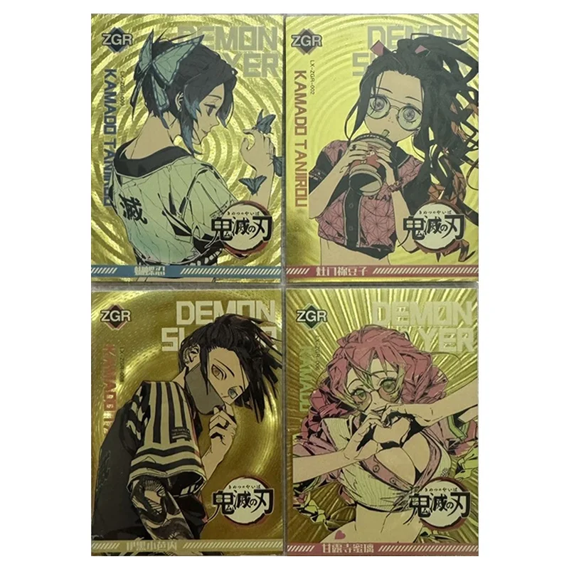 

Anime Demon Slayer Metal Cards Kochou Shinobu Kamado Nezuko Kanroji Mitsuri Iguro Obanai Collection Cards Birthday Gifts Toys