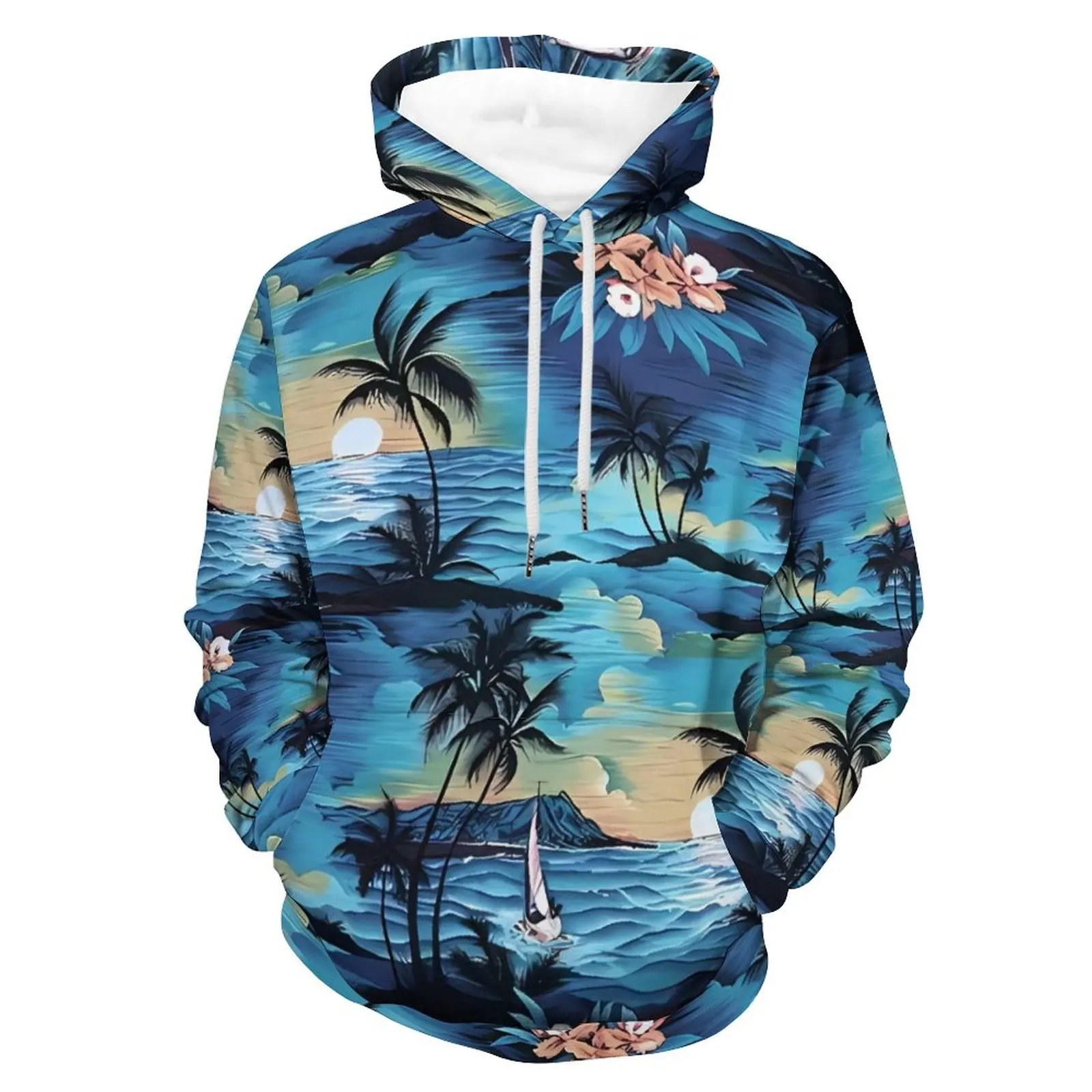 Autumn Floral Hawaiian 3D Print Hoodies Men Women Fashion Casual Sweatshirts Oversized Hoodie Pullovers Tracksuit Clothing