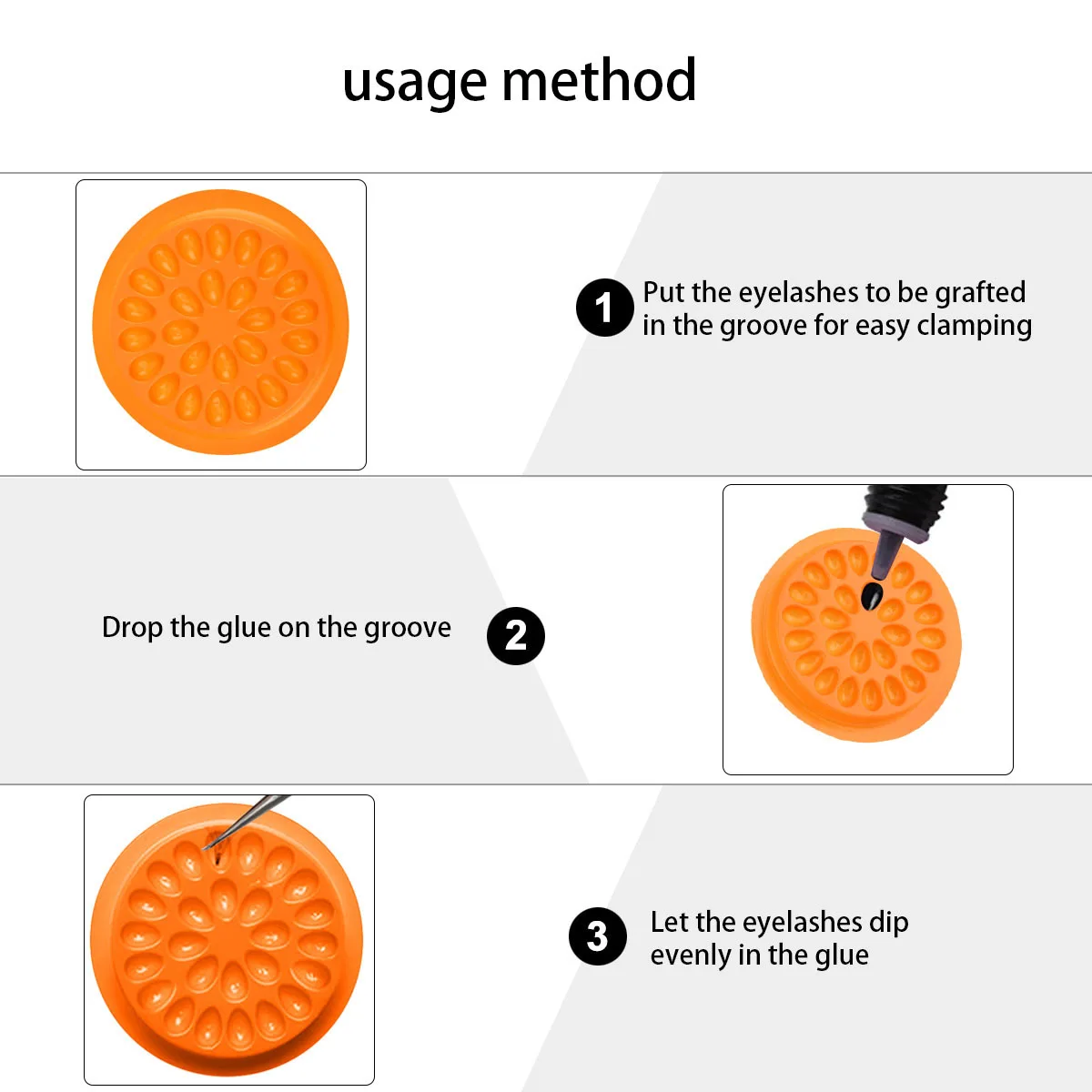 100 pezzi vassoio per estensione ciglia pallet di colla in PVC riutilizzabile impermeabile per innesto ciglia finte supporto a forma di fiore compatto