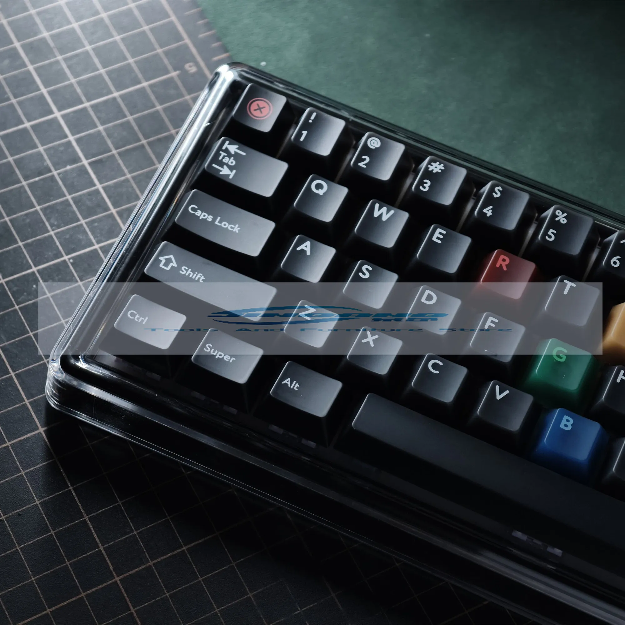 

XVX Retro Mixed Lights Jade Keycap Cherry Profile Gaming Key Cap for Mechanical Keyboard Glossy Keycaps 135 Keys