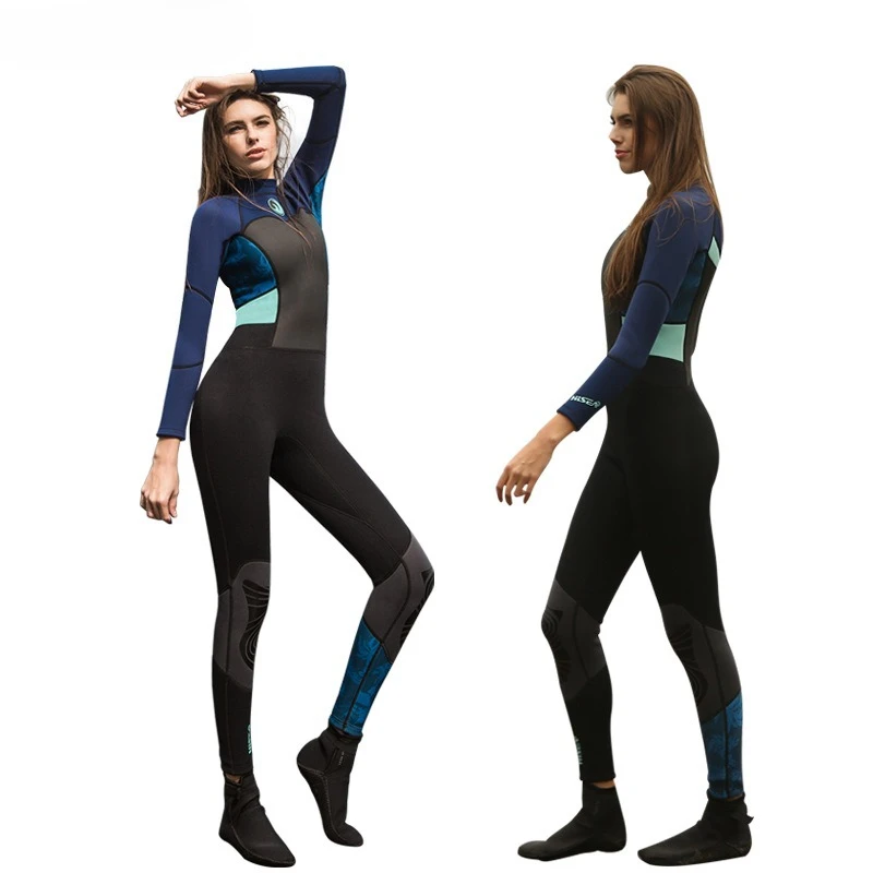 

Neoprene Wetsuit for Women Scuba Diving Suit Surfing One Piece Set Spearfishing Cold-proof Snorkeling Full Body Swimsuit 1.5mm