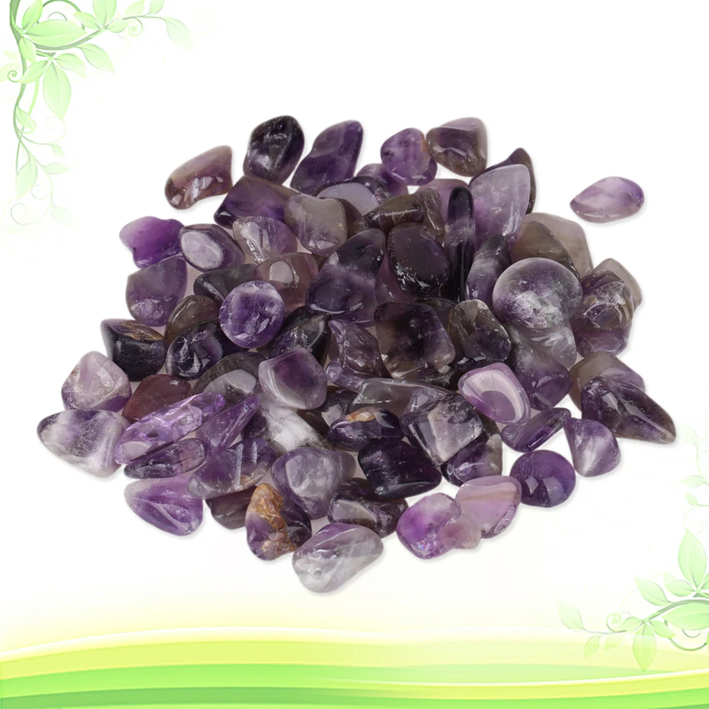 

4 Pcs Amethyst Gravel Garden Decorations Pebbles Stone for Aquarium Crystal Purple Rocks Tourmaline