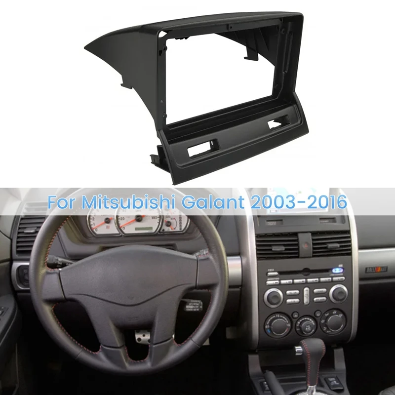 

Car Fascia Radio Panel 9 Inch ABS Automotive Supplies For Mitsubishi Galant 2003-2016 Dash Kit Install Facia Console Bezel