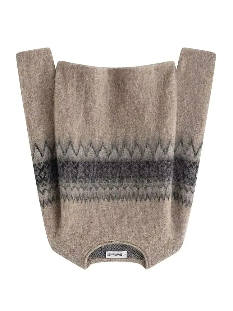 

HH Women Winter New Fashion Round Neck Rubber Effect Jacquard Sweater Female Streetwear Casual Warm Long Sleeve Pullover Sweater