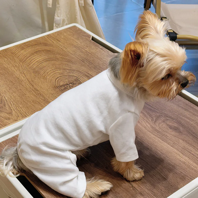 Pet Four Legged Base Coat Pet Jumpsuit Little Dog Four Legged Base Coat Autumn and Winter Simple Pajamas Puppy Clothes Dog Suit