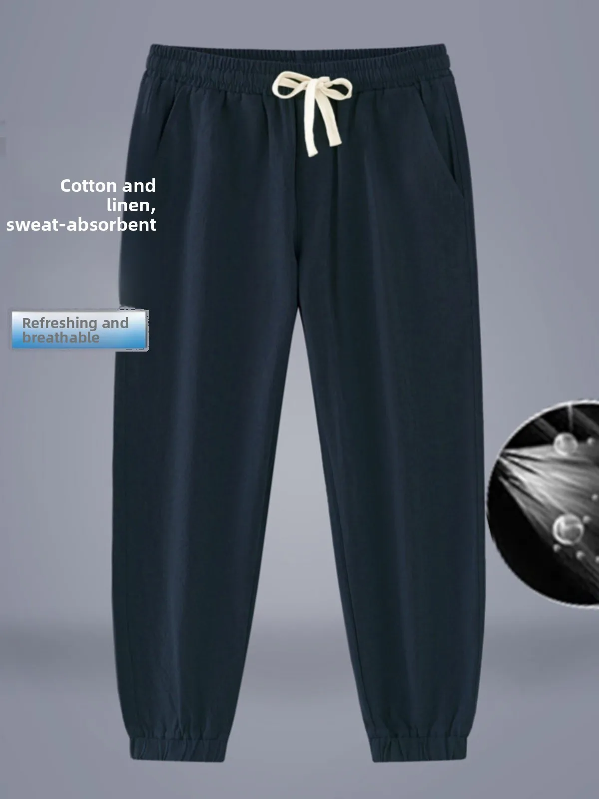 

Loose Fit Cotton Silk Pants Long Lantern Pants Tai Chi Morning Exercise plus Size Men Women Artificial Cotton Youth Energy Sle