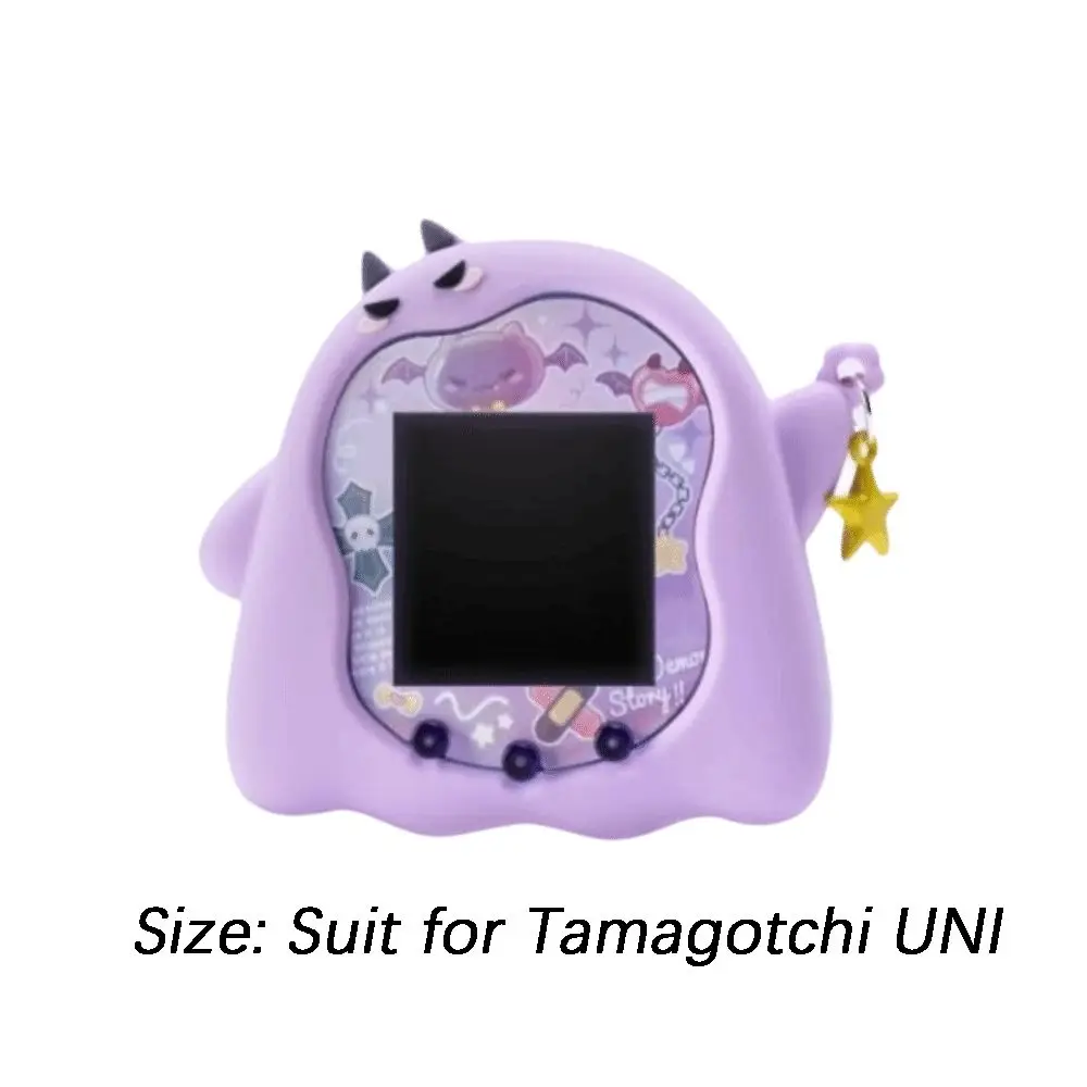 실리콘 게임 콘솔 보호 케이스 초박형 낙하 방지 만화 보호 커버 글로우 데빌 타마고치 유니용 미끄럼 방지